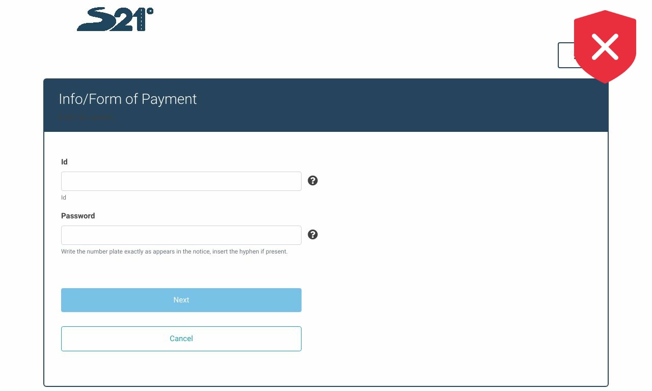 Avis Sct.myfines.eu Indice de confiance très faible 10 