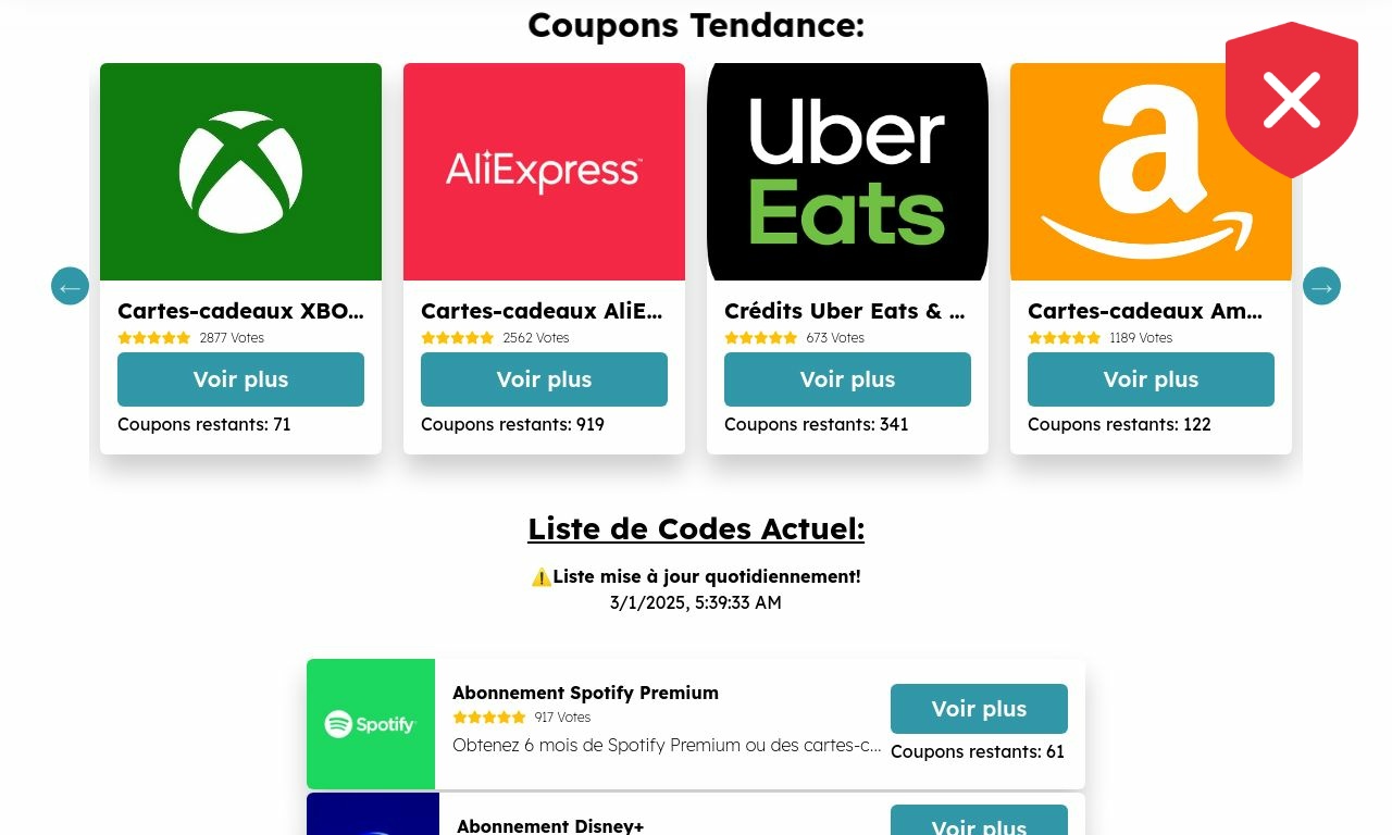 Avis Bonzycode.fr | Indice de confiance faible : 25 %