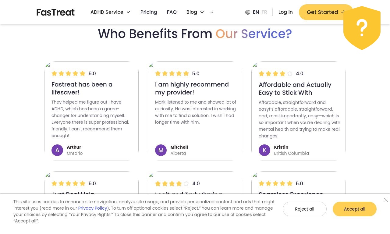 Fastreat.com reviews | Average Trust Score: 60%