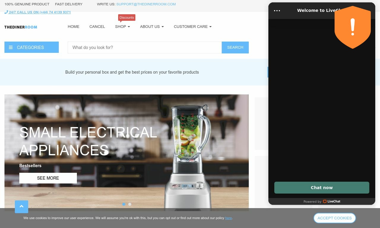 Thedinerroom.com Reviews | Bad Trust Score: 8% - 1 comment